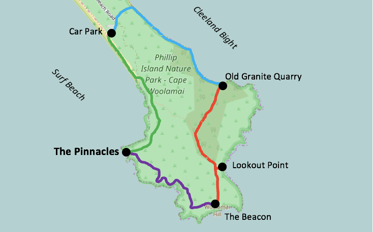 Map of Cape Woolamai Coastal Walk 